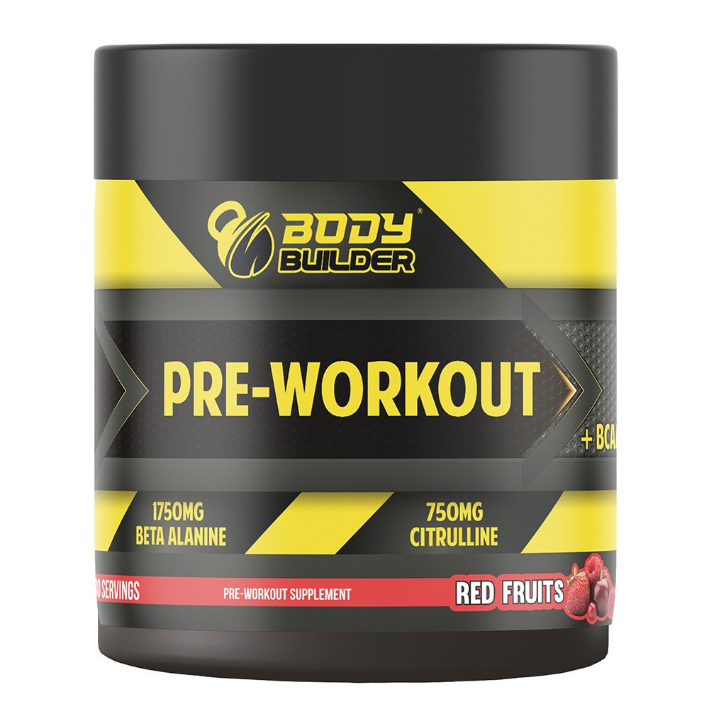 BODY BUILDER ENERGY PRE WORKOUT RED FRUITS 225G