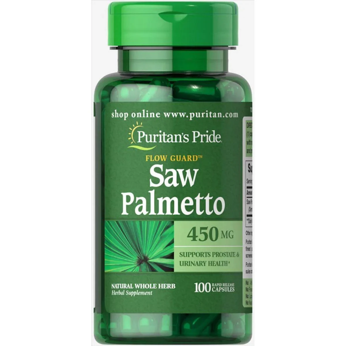 Puritans Pride Saw Palmetto 450mg 100 Capsules