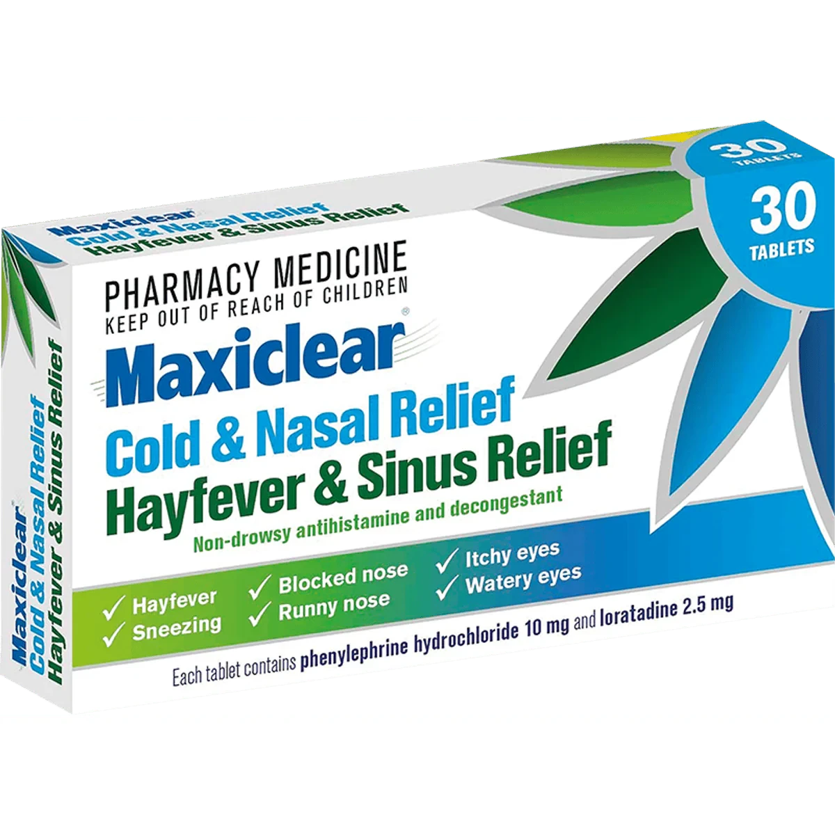 Maxiclear Hayfever & Sinus Relief 30 Tablets
