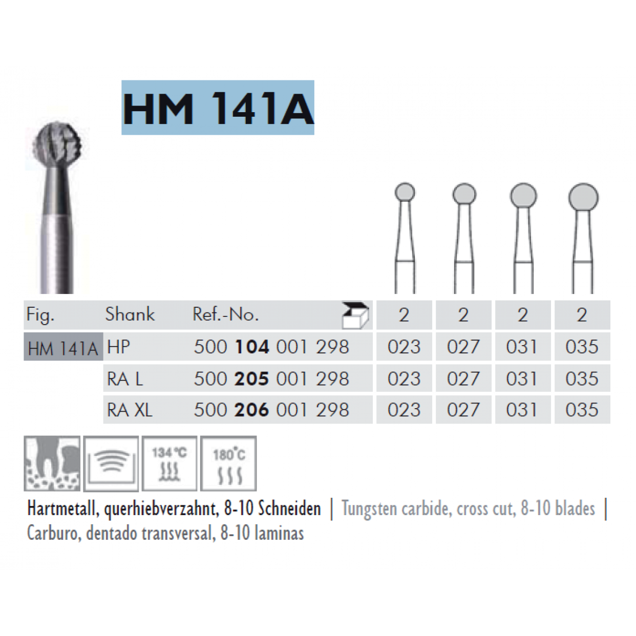 ORAL SURGERY CARBIDE BURS  HM-141
