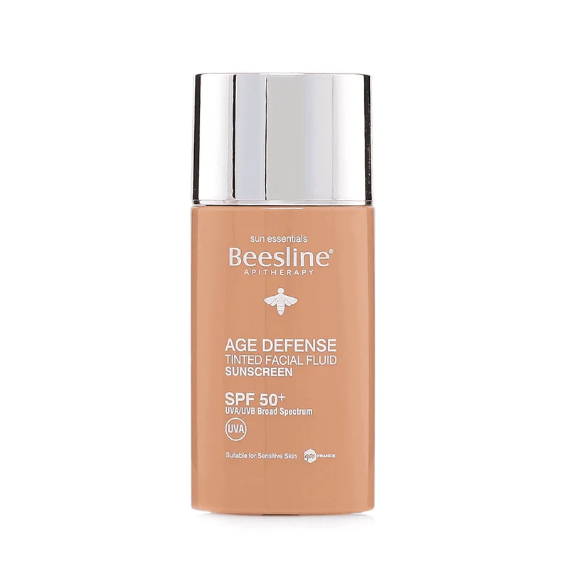 Beesline Age Defense Facial Fluid Sunscreen SPF50 Tinted Light 40ml