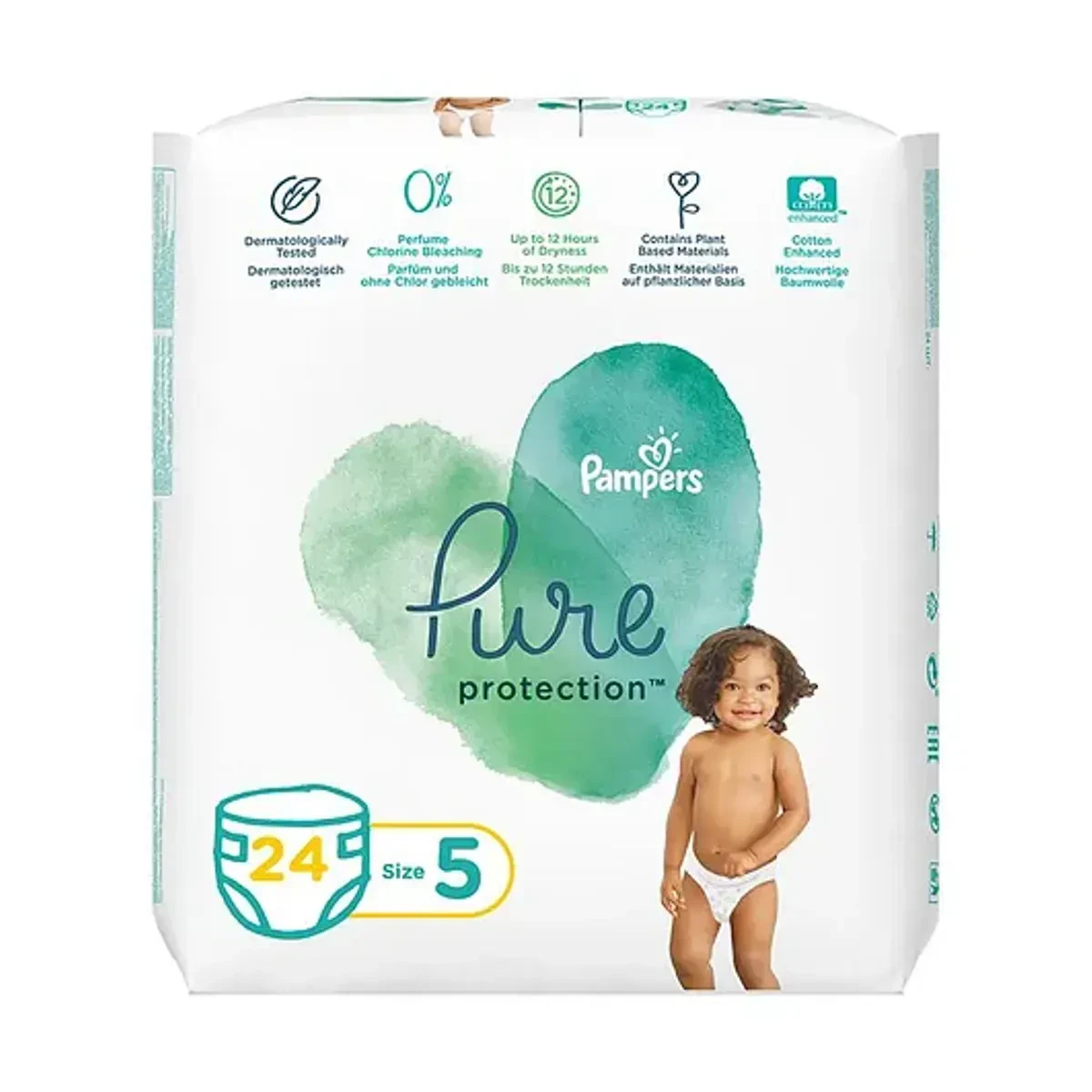 Pampers Diapers Pure Protection Size 5 (11kg+) 24 Pieces