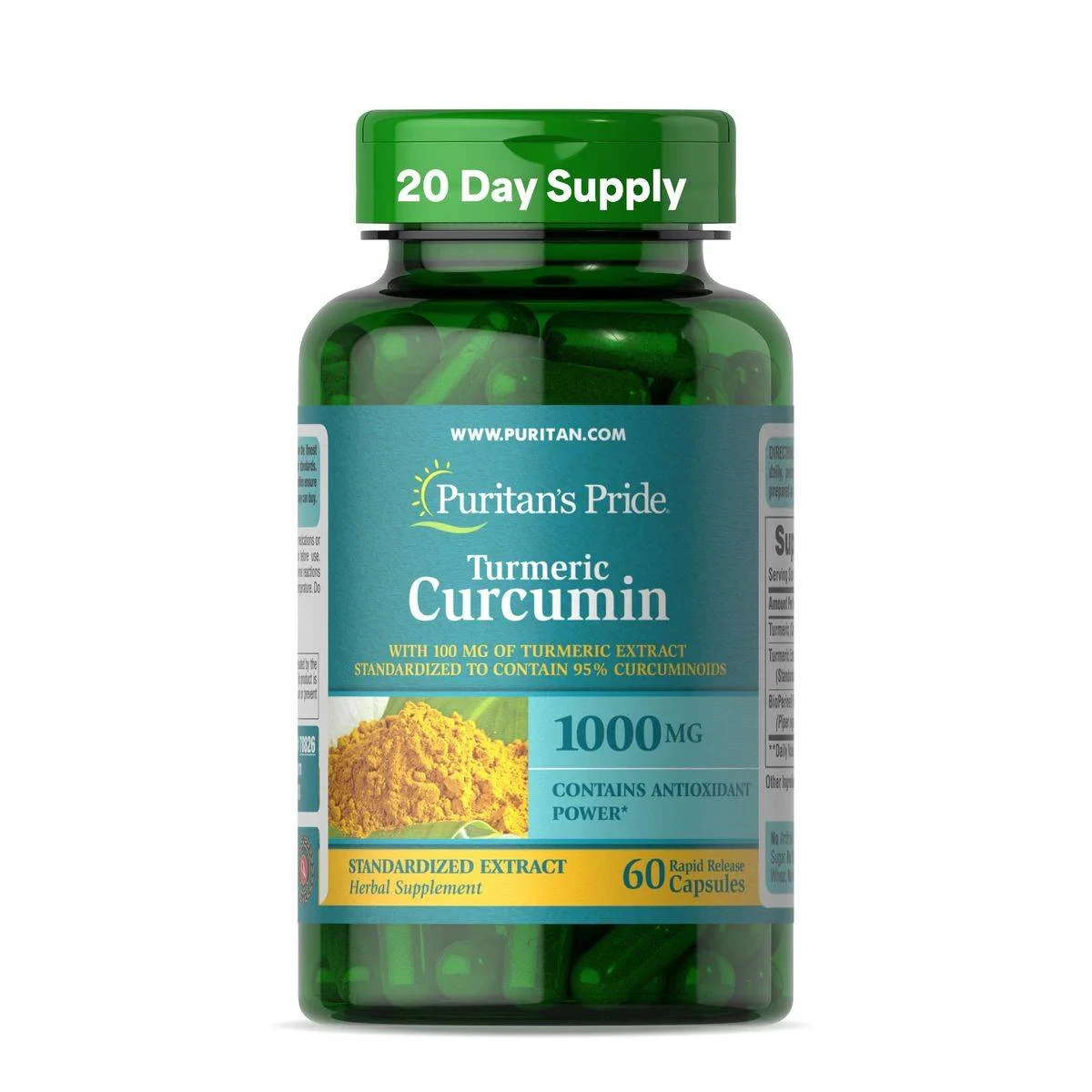 Puritans Pride Turmeric Curcumin With Bioperine 1000mg 60 Capsules