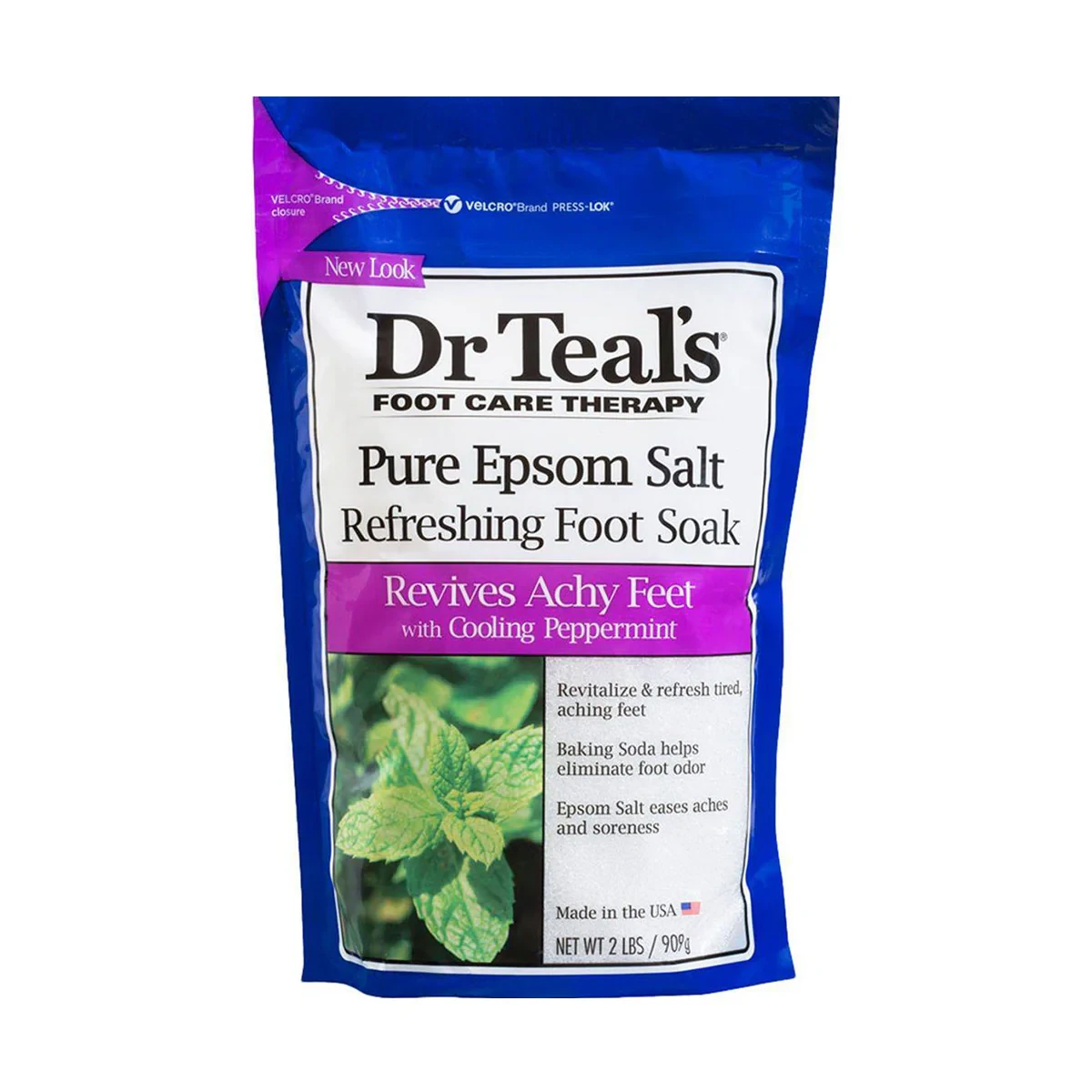 Dr Teals Pure Epsom Salt Cooling Foot Soak Refresh & Revitalize 909g