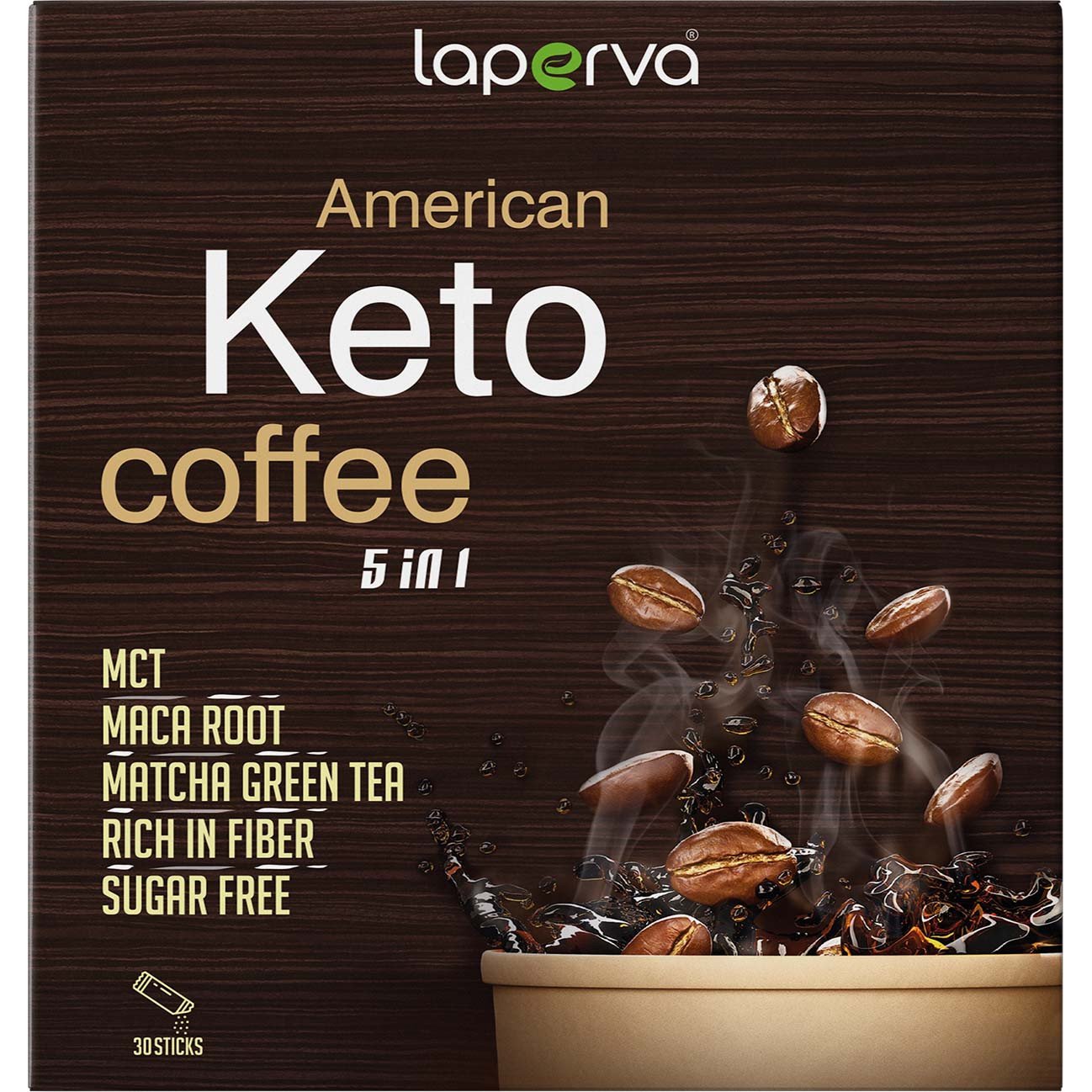 LAPERVA AMERICAN KETO COFFEE 5 IN 1 30STICKD 99G