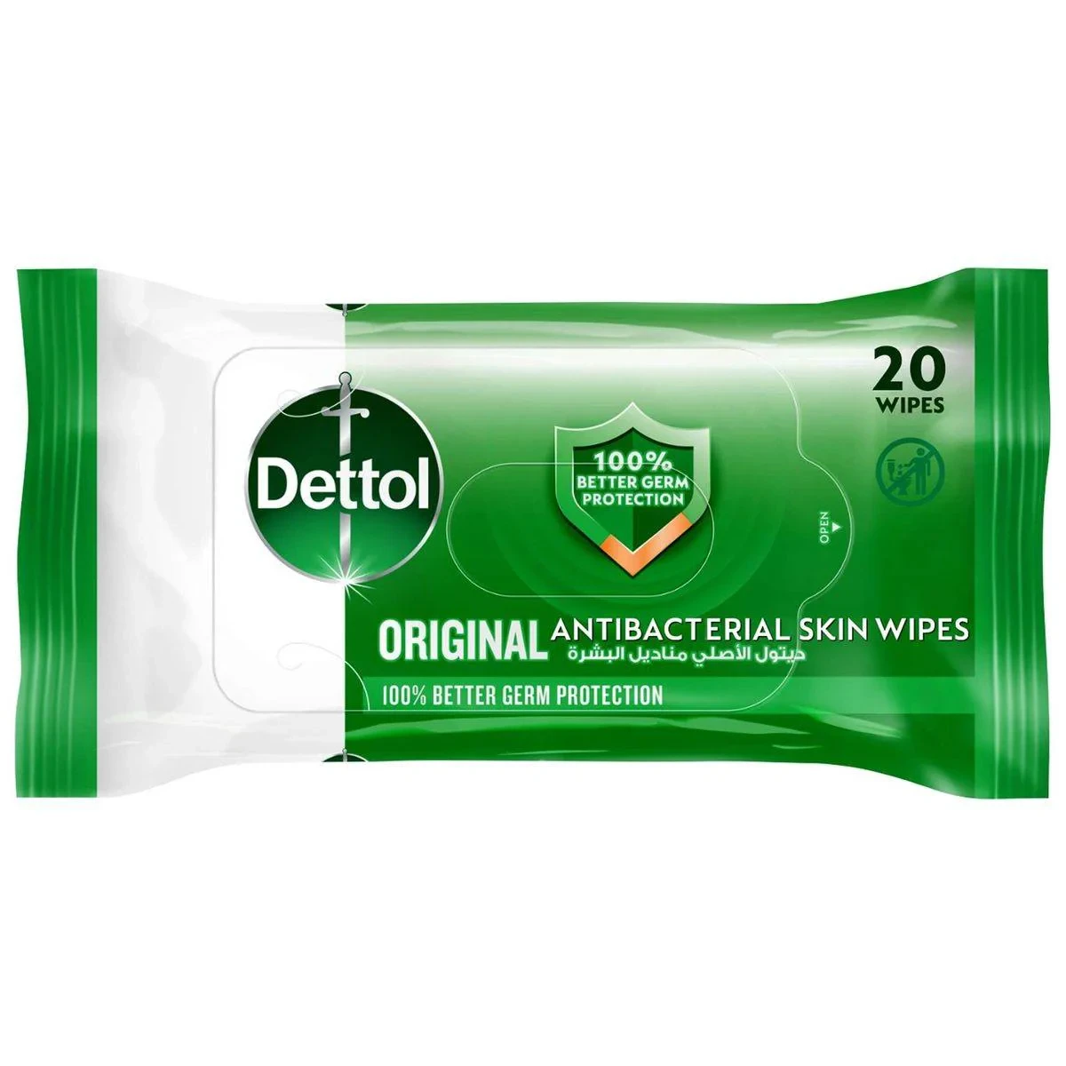 Dettol Antibacterial Skin Wipes Original 20 Sheets