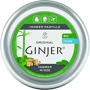 Ginjer Organic Ginger Pastilles Mint 40g