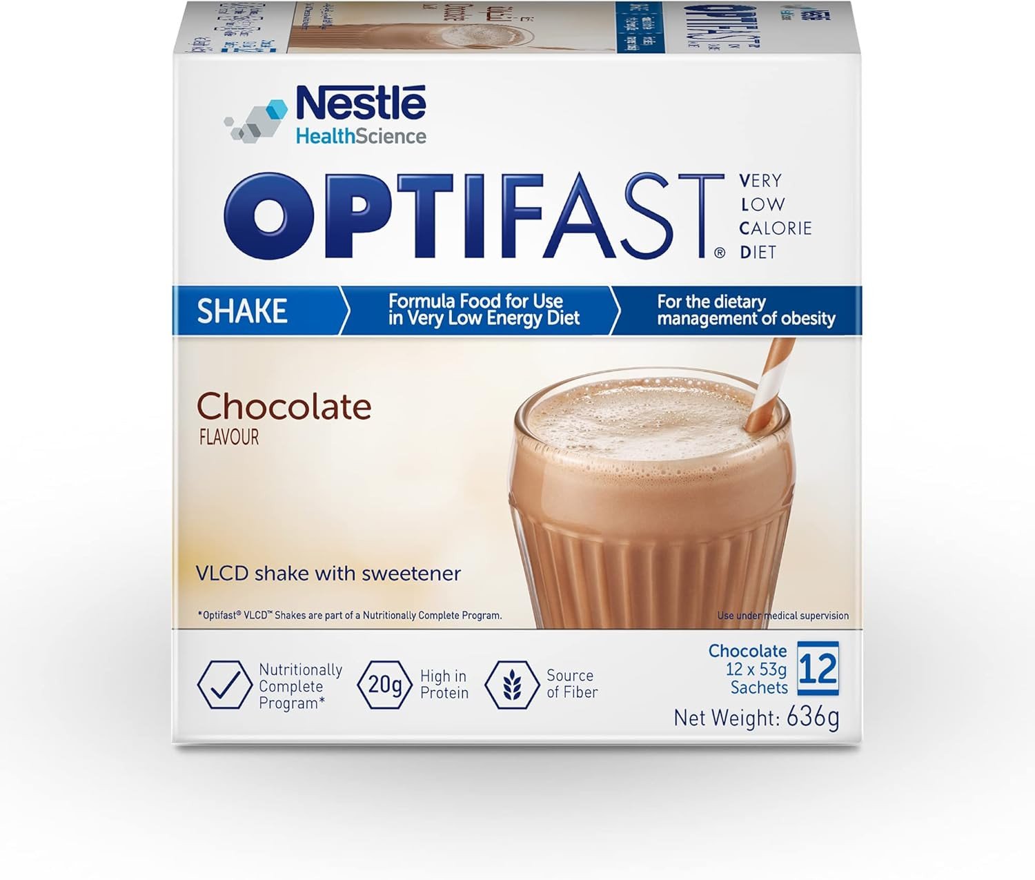 Optifast Very Low Calorie Diet Shake Chocolate Flavor 636g