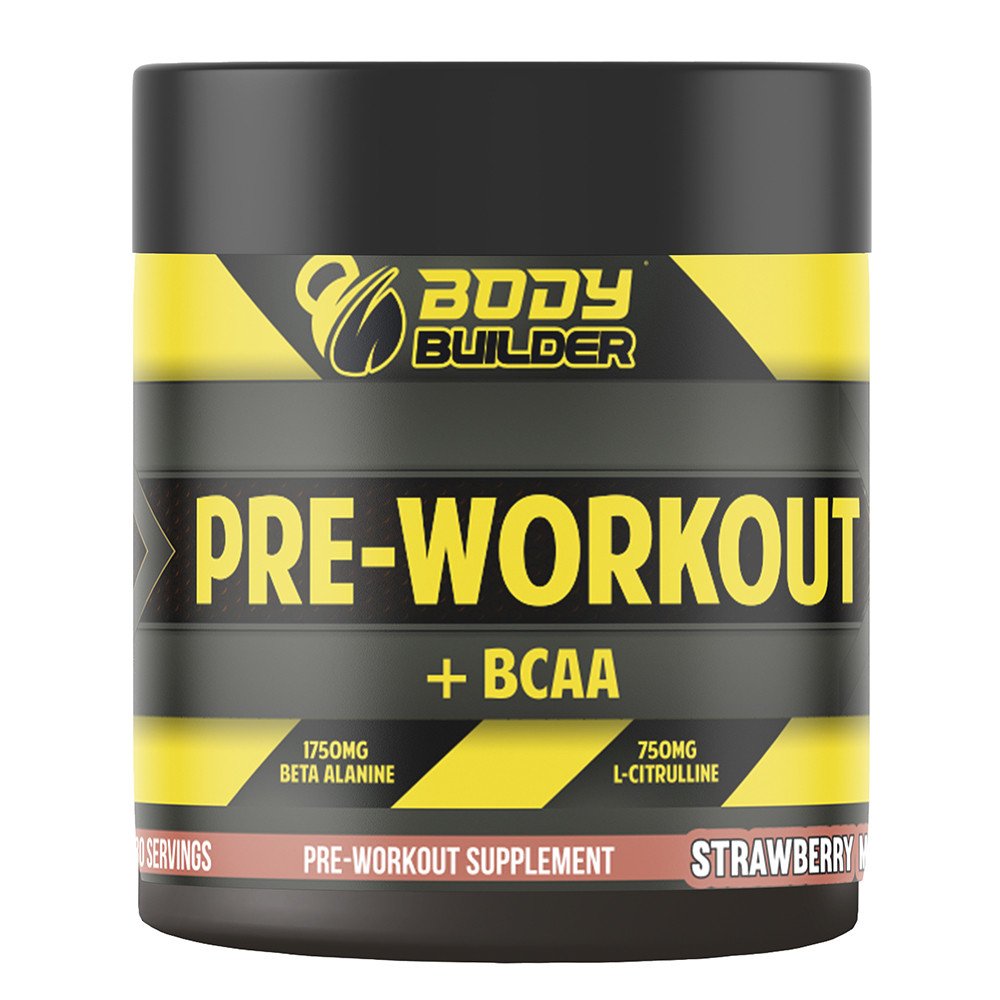 BODY BUILDER PRE WORKOUT STRAWBERRY MANGO 225G
