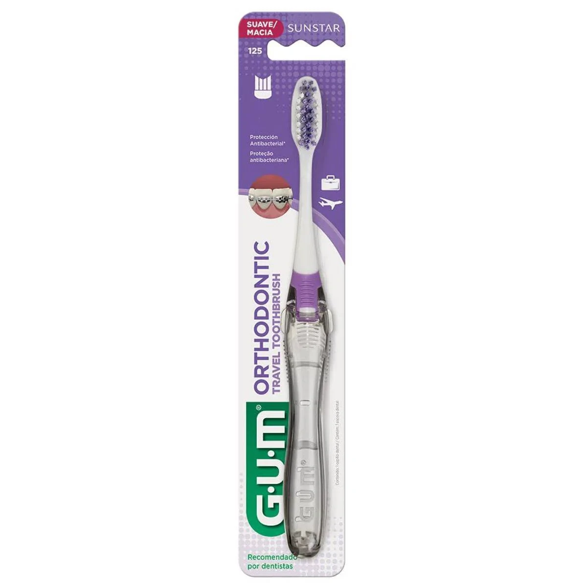 Gum Ortho Travel Toothbrush Soft