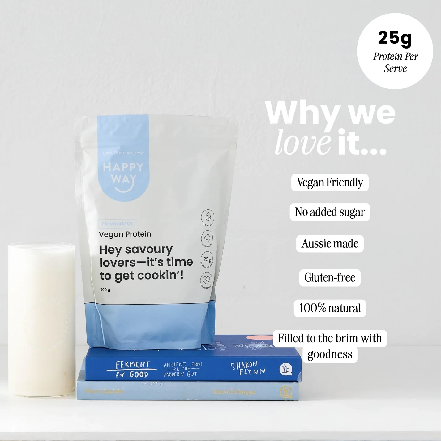 Happy Way Vegan Protein Powder Banana 500g