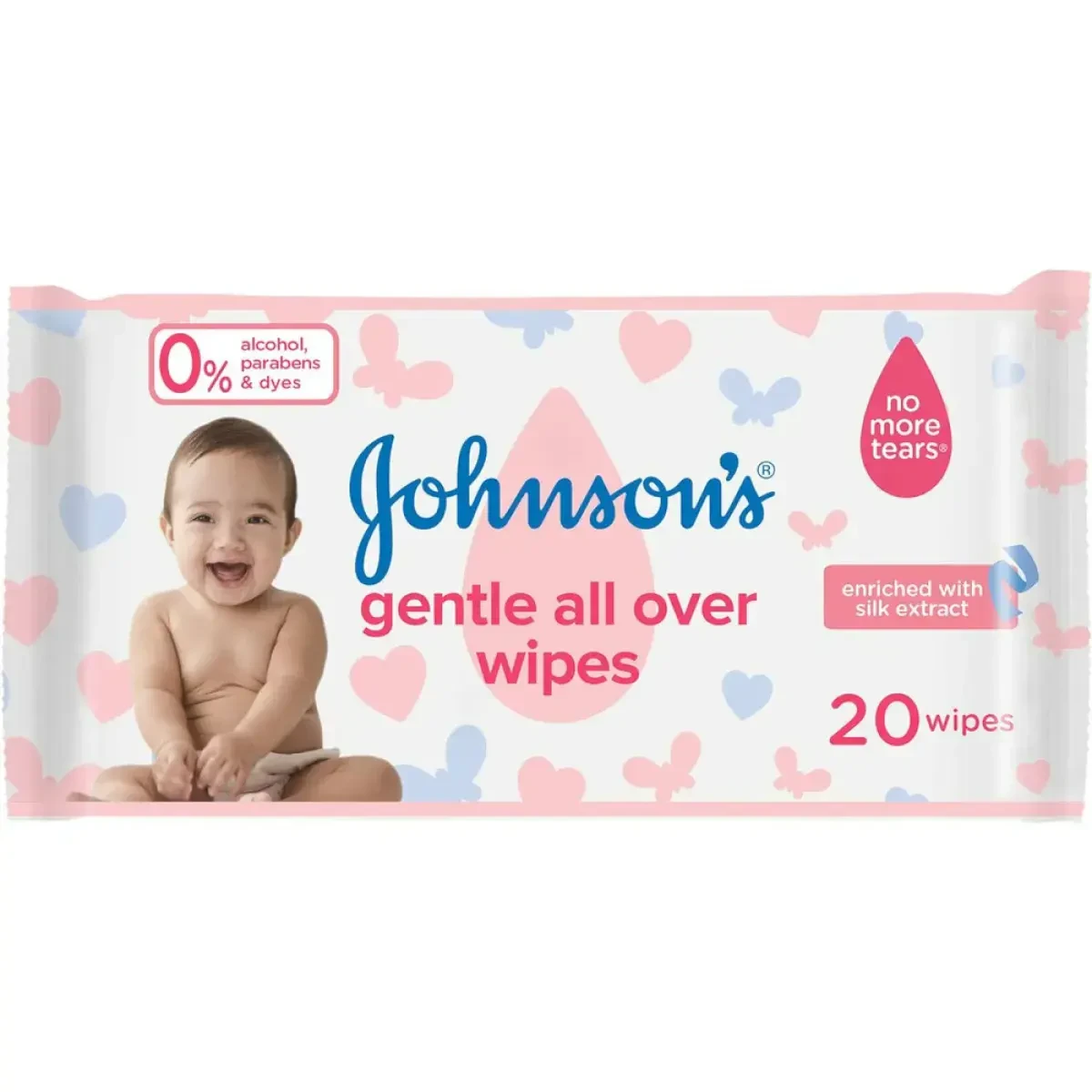 Johnsons Baby Wipes Gentle All Over Wipes 20 Pieces