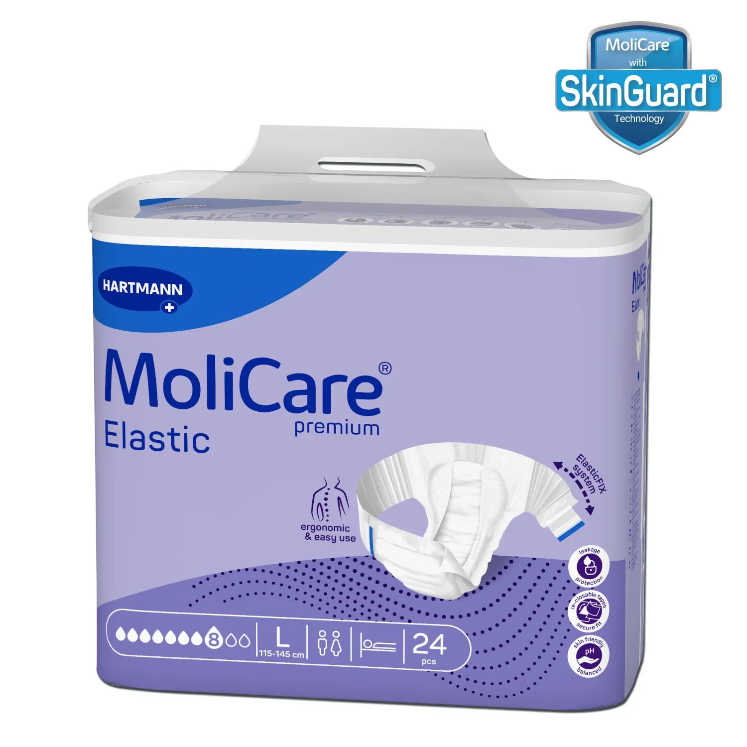 Molicare Premium Elastic 8 Drops Adult Diaper Extra Large 14 Pieces