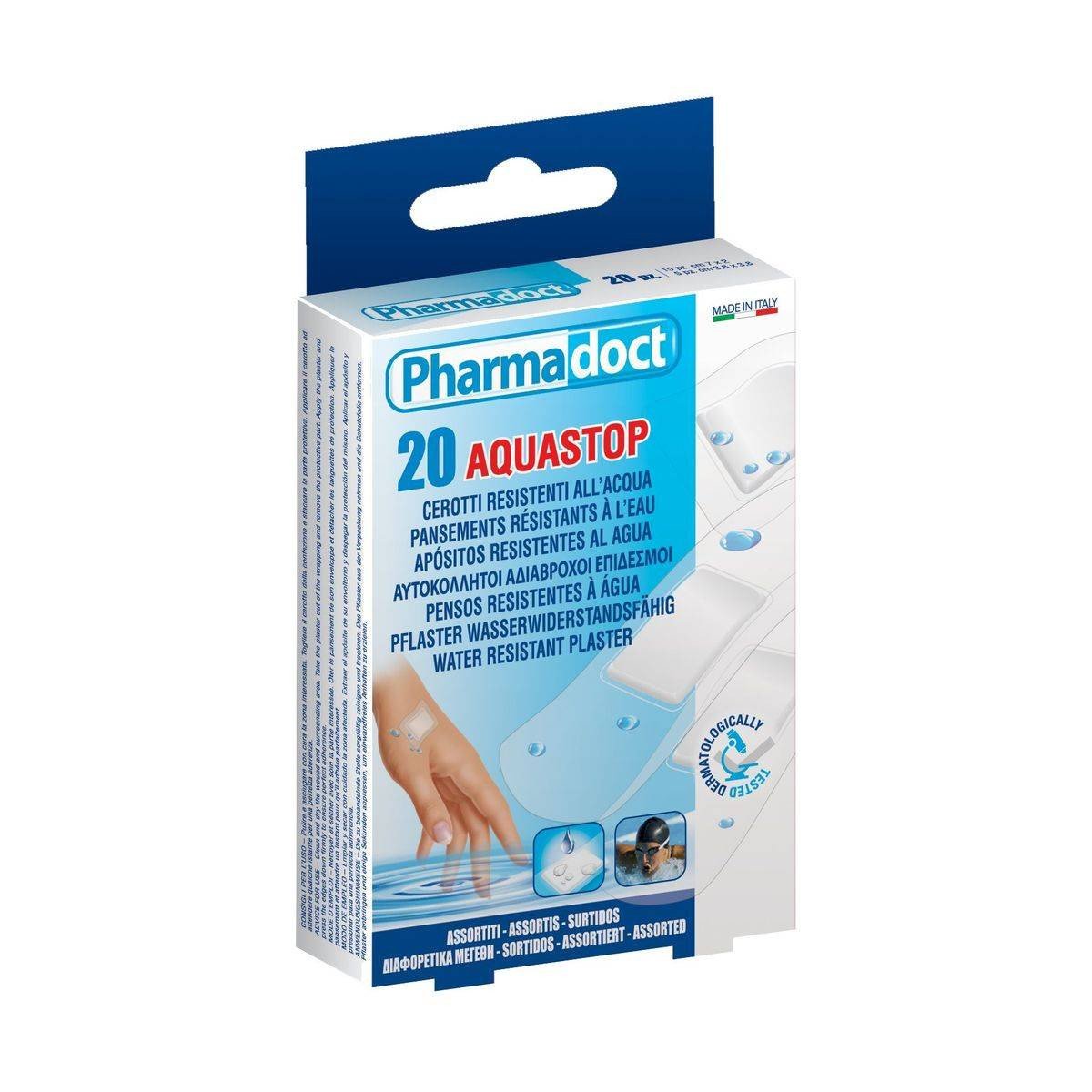 Pharmadoct Aquastop Assorted Sizes 20 Plasters