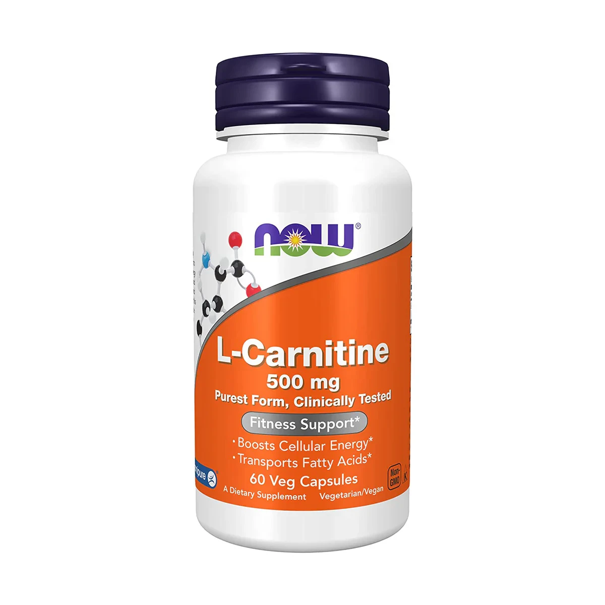 Now Sports L Carnitine 500mg 60 VegeCapsules