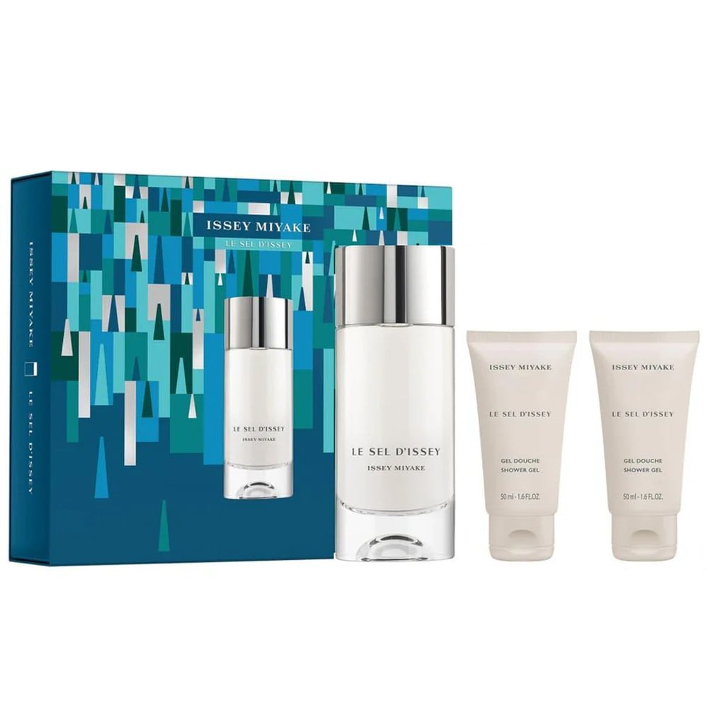 Issey Miyake Le Sel D'Issey (M) Set EDT 100ml Refillable + 2 Pieces Shower Gel 50ml