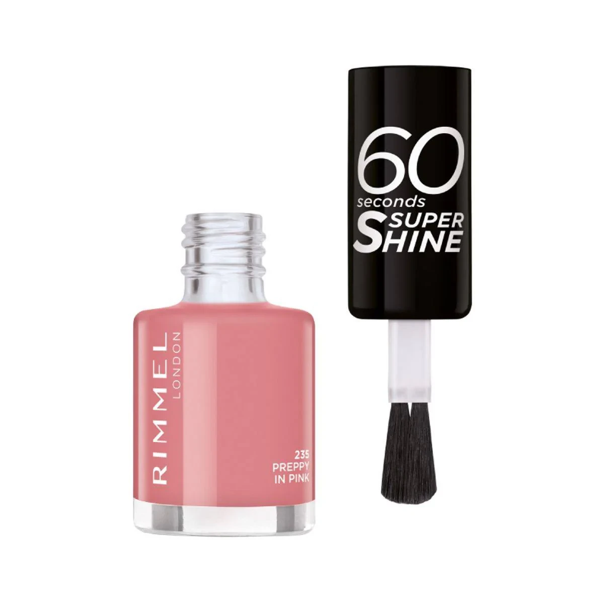 Rimmel 60 Seconds Nail Polish 235 Preppy In Pink 8ml