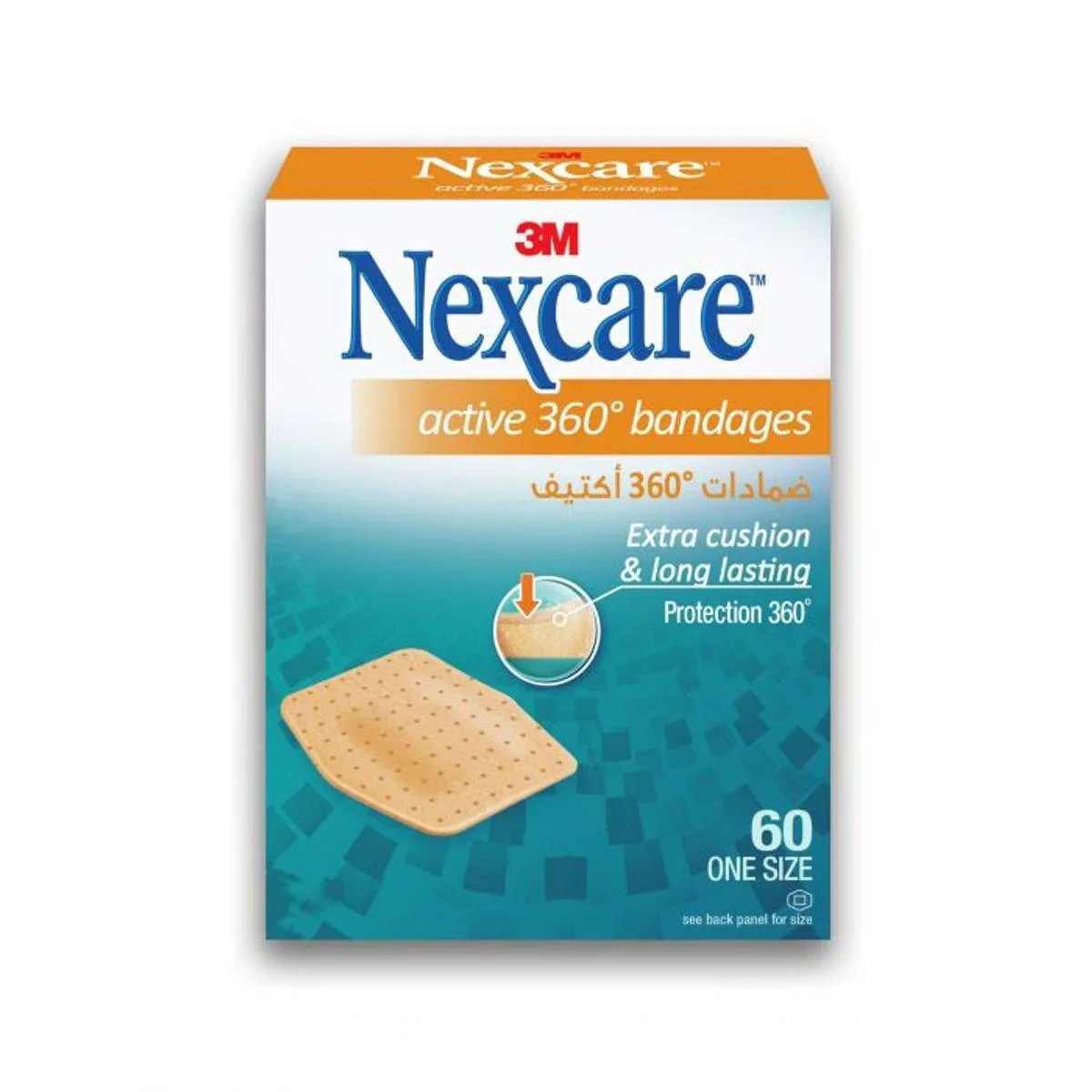 Nexcare Bandages Active 360 23.8x28.6mm 60 Plasters