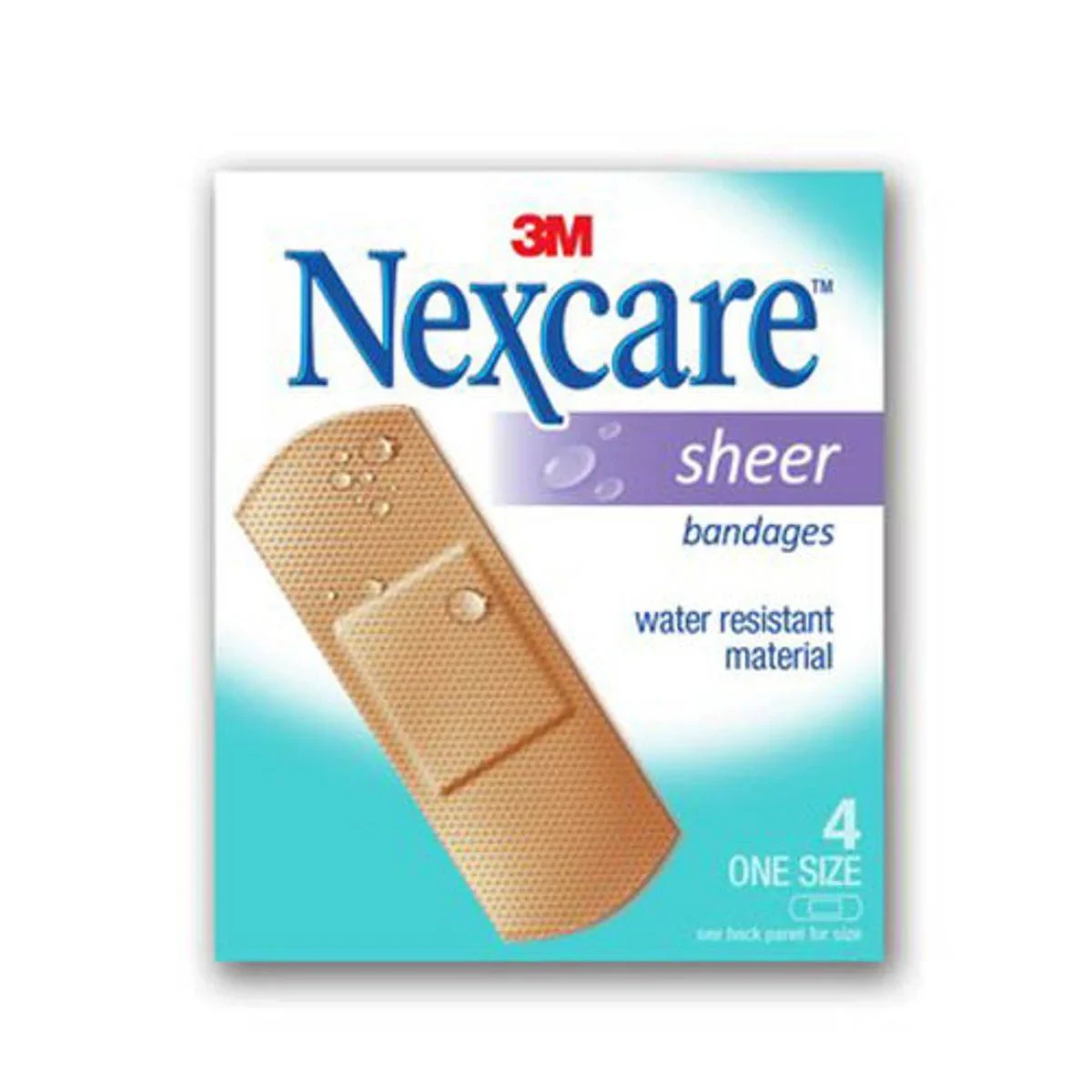 Nexcare Bandages Sheer 72x25mm 4 Plasters