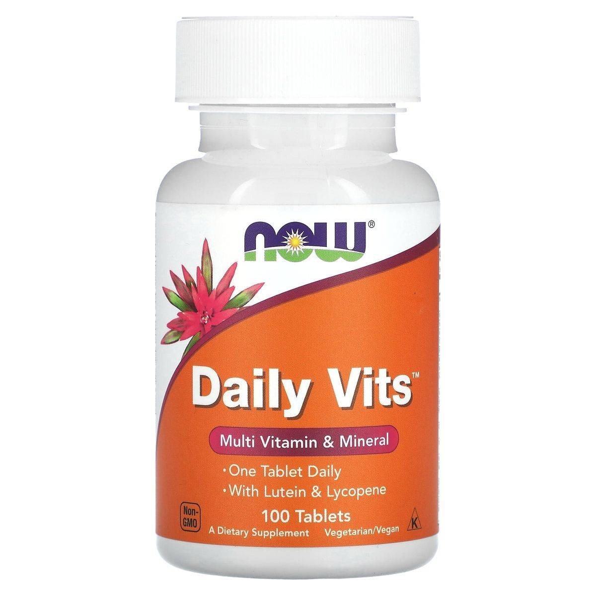 Now Daily Vits Multivitamin & Minerals 100 Tablets