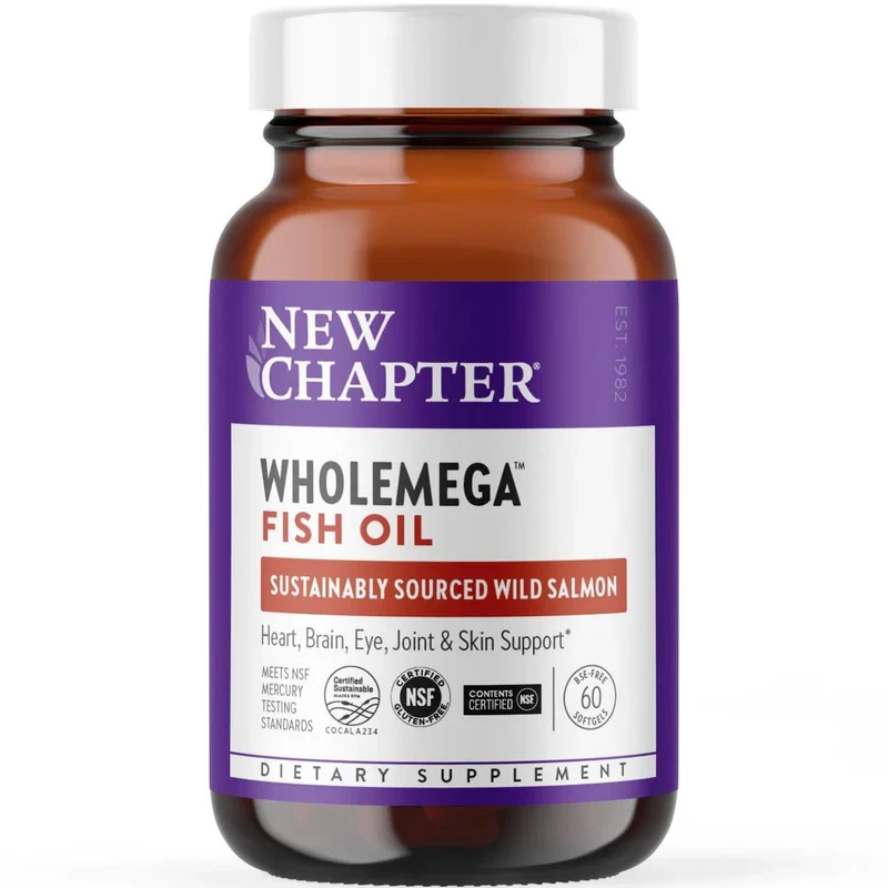 New Chapter Wholemega Fish oil 1000mg 60 Softgels