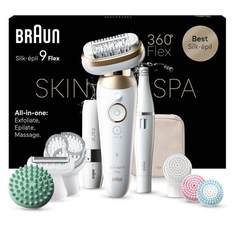 Braun Epilator Silk Epil 9 SkinSpa Flex Wet & Dry Face Spa 96813D