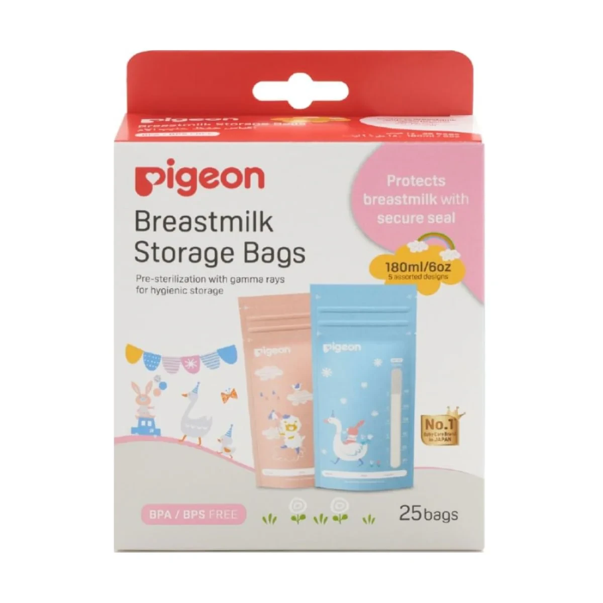 Pigeon Breast Milk Storage 180ml 25 Bags