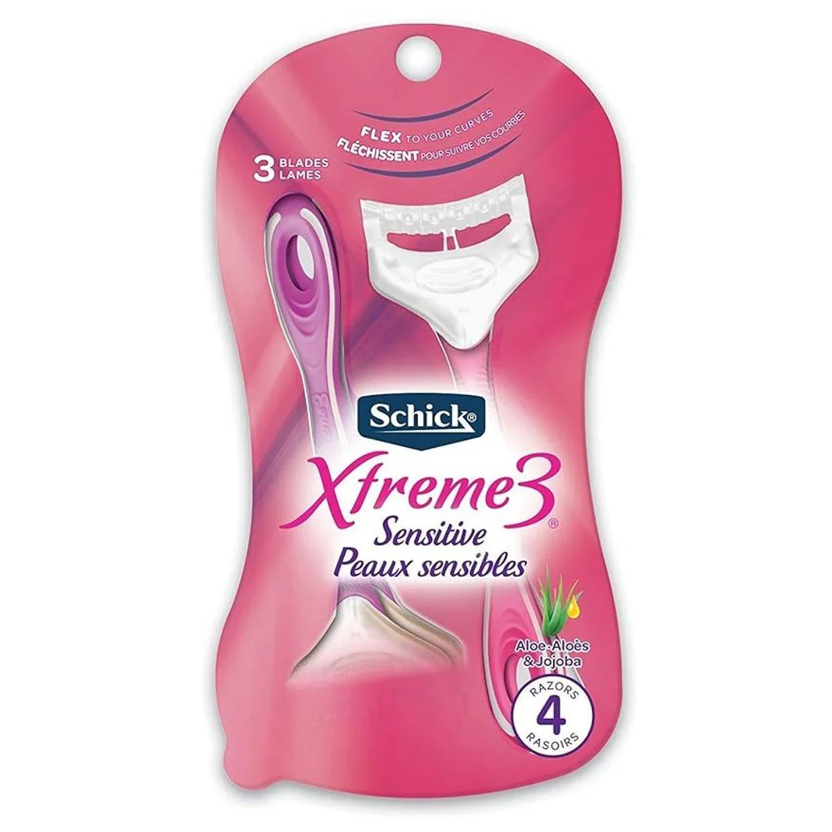 Schick Women Intuition Extreme 3 Sensitive Disposable Razor 3 + 1 Pieces