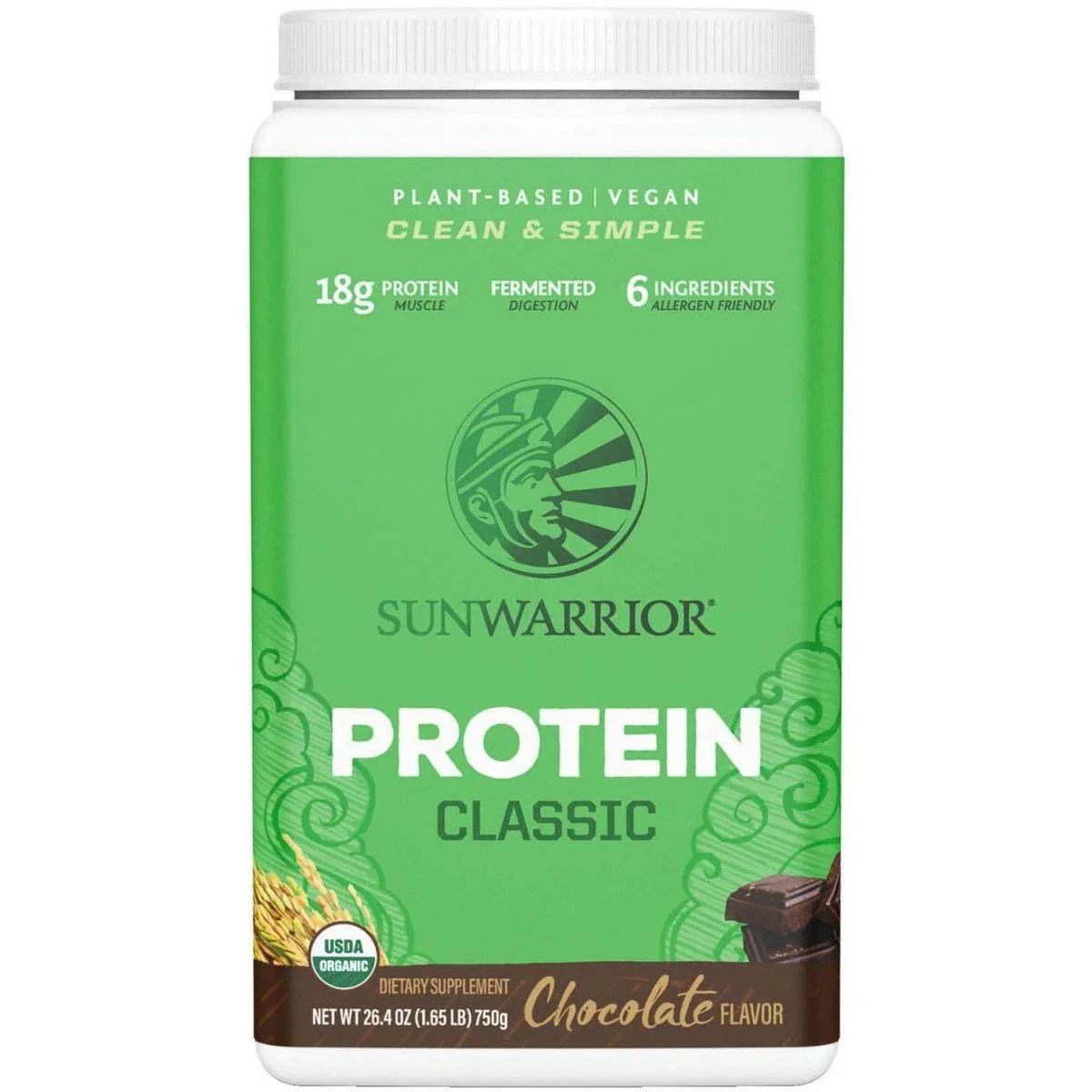 Sun Warrior Classic Protein Organic Chocolate 750g