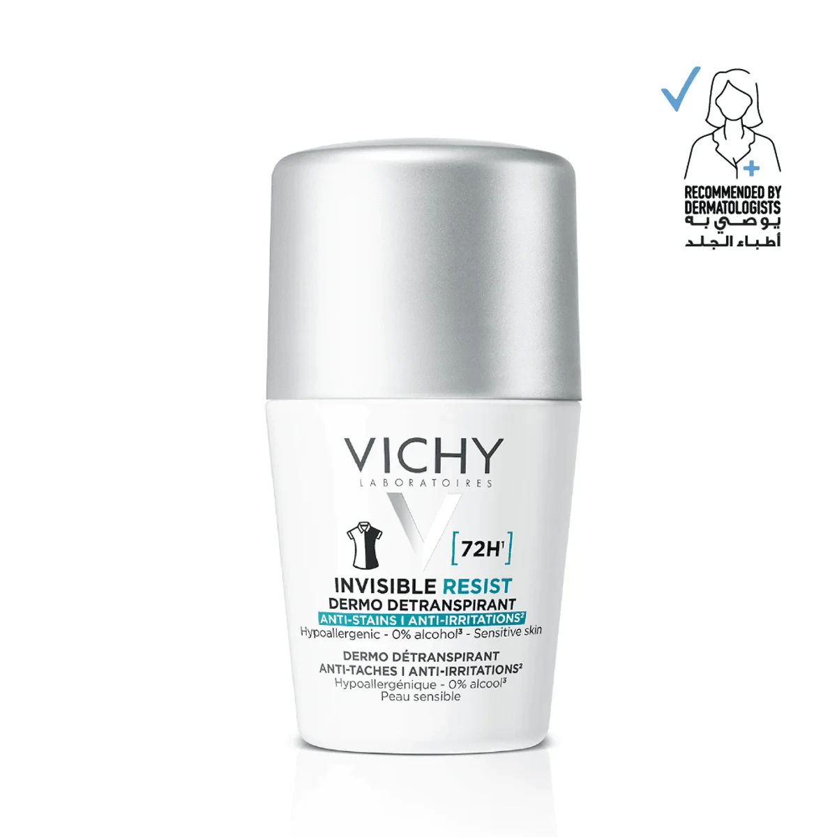 Vichy 72Hr Invisible Resist Antiperspirant Women Roll-On 50ml