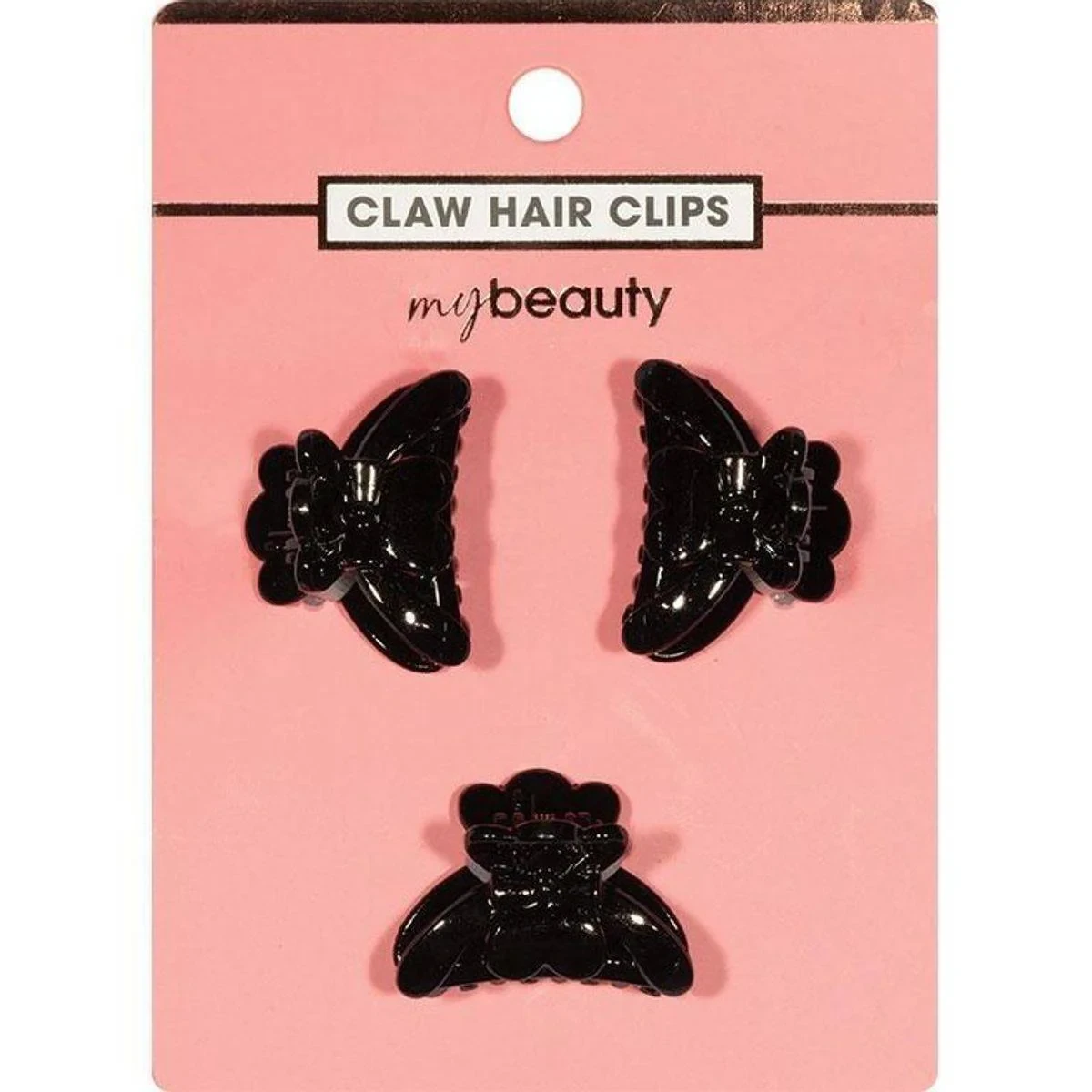 My Beauty Hair Claw Clip Small 3 Pack Black