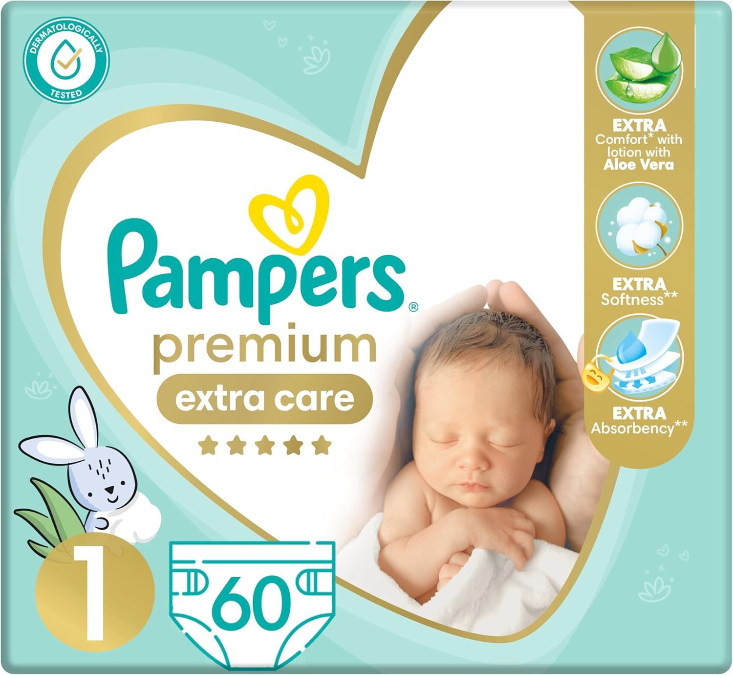 Pampers Diapers Premium Care Taped Size 4 (9-14kg) 54 Pieces