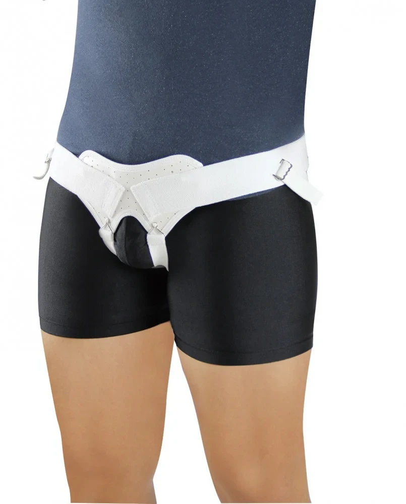 Hernia corset with soft cushion