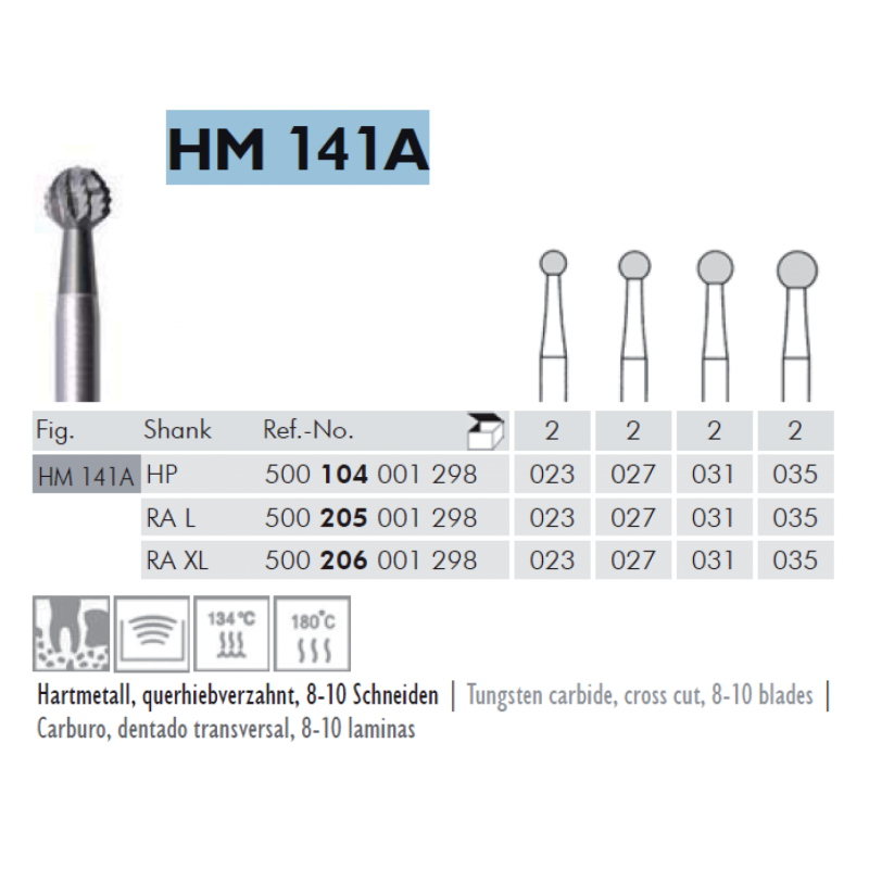 ORAL SURGERY CARBIDE BURS  HM-141