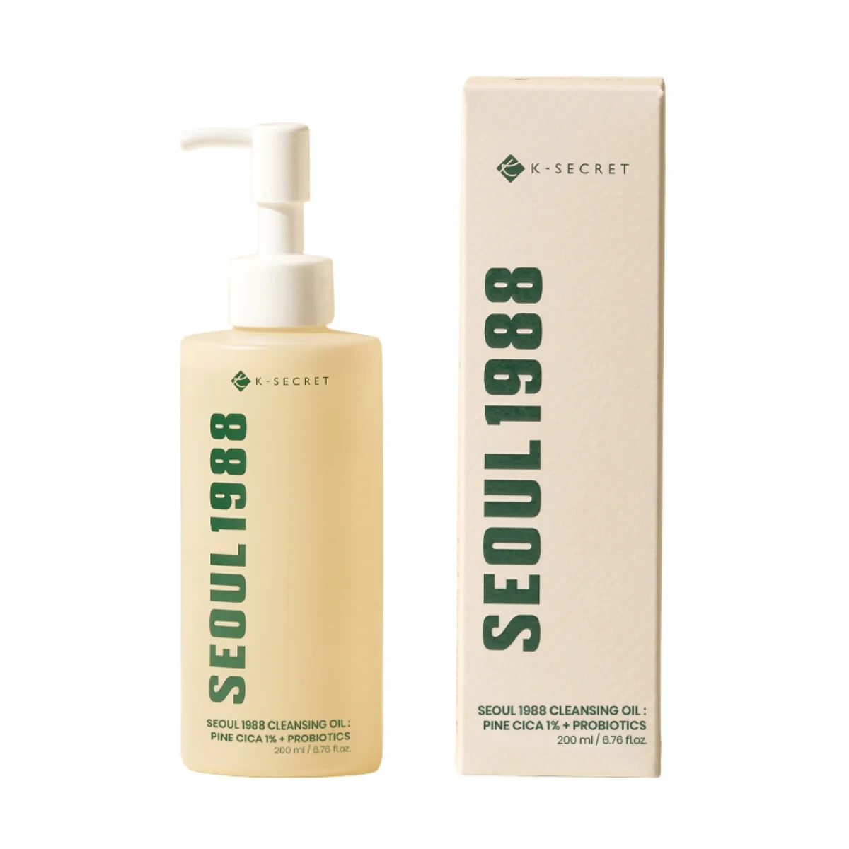 K-Secret Seoul 1988 Cleansing Oil : Pine Cica 1%+ Probiotics 200ml