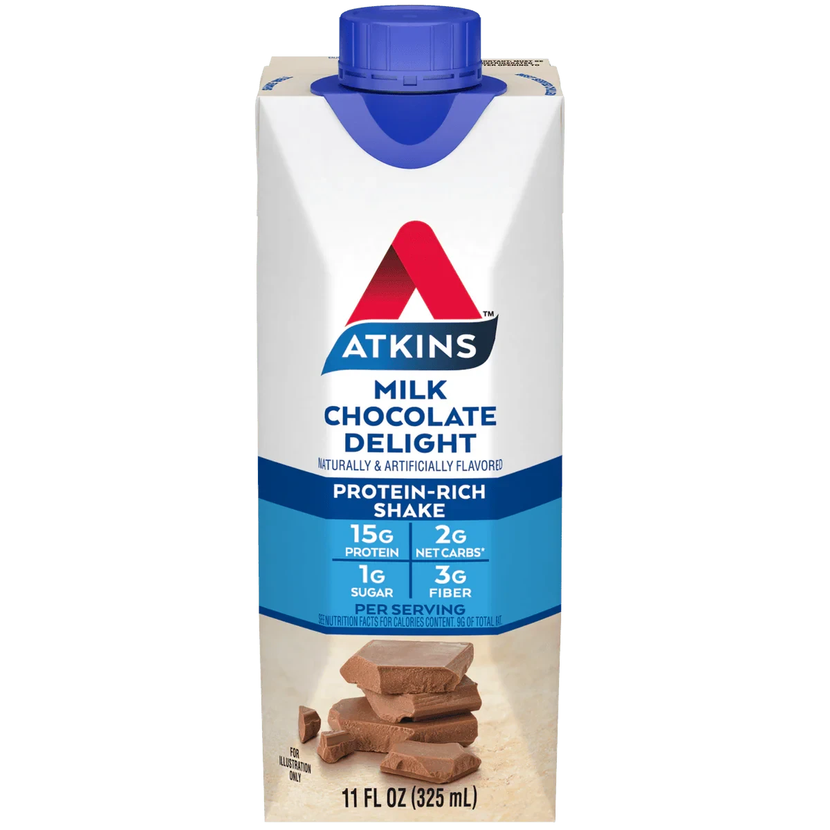 Atkins Protein Rich Shake Ready To Drink Milk Chocolate Delight 325ml