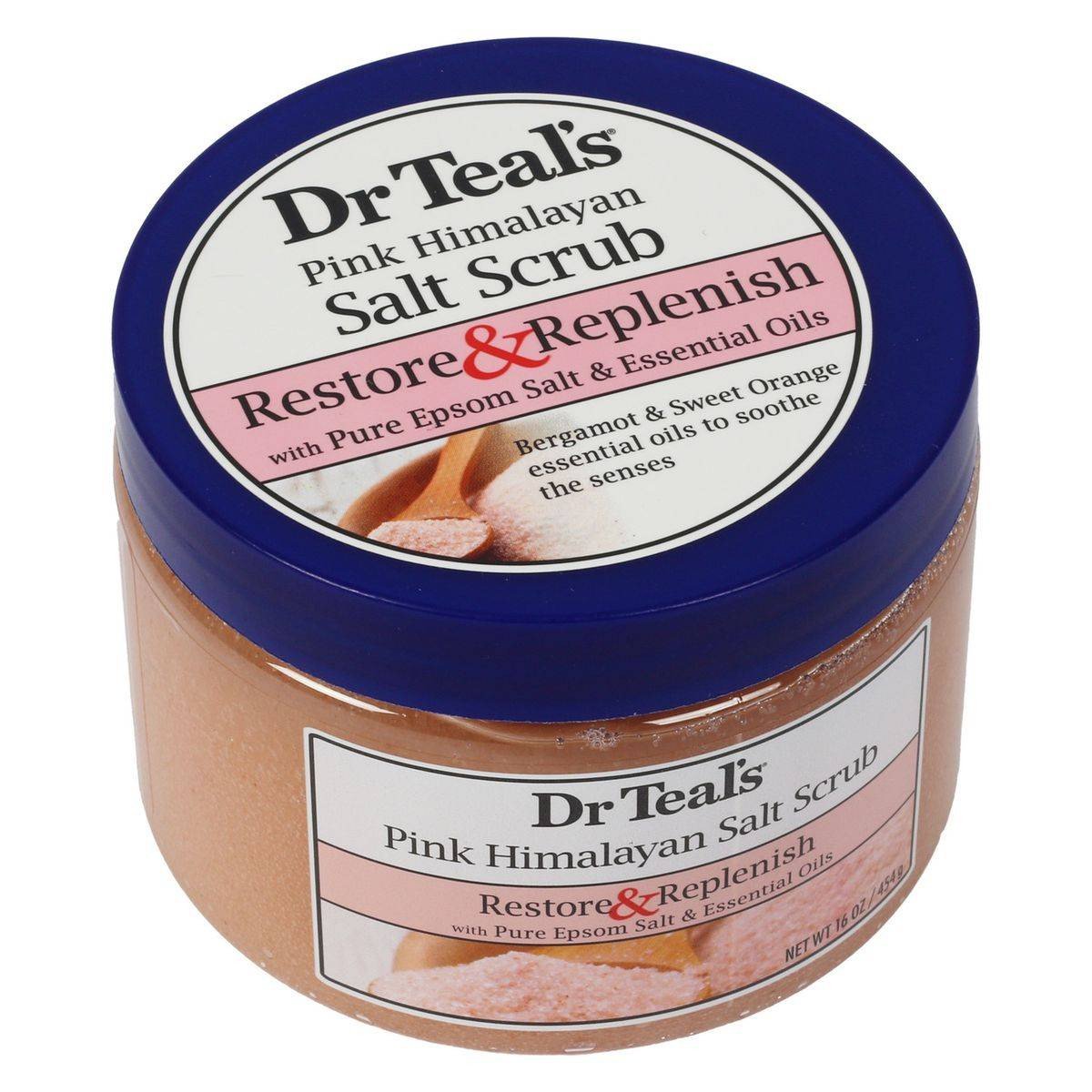 Dr Teals Pink Himalayan Salt Scrub Restore & Replenish 454g