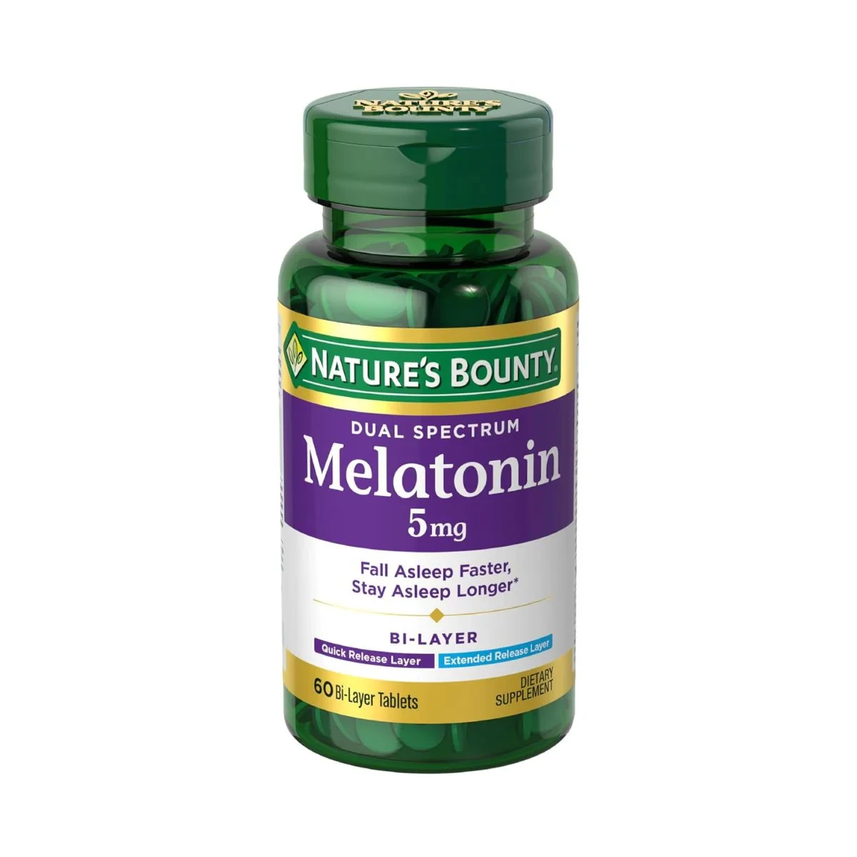 Natures Bounty Melatonin 5mg Dual Spectrum 60 Tablets
