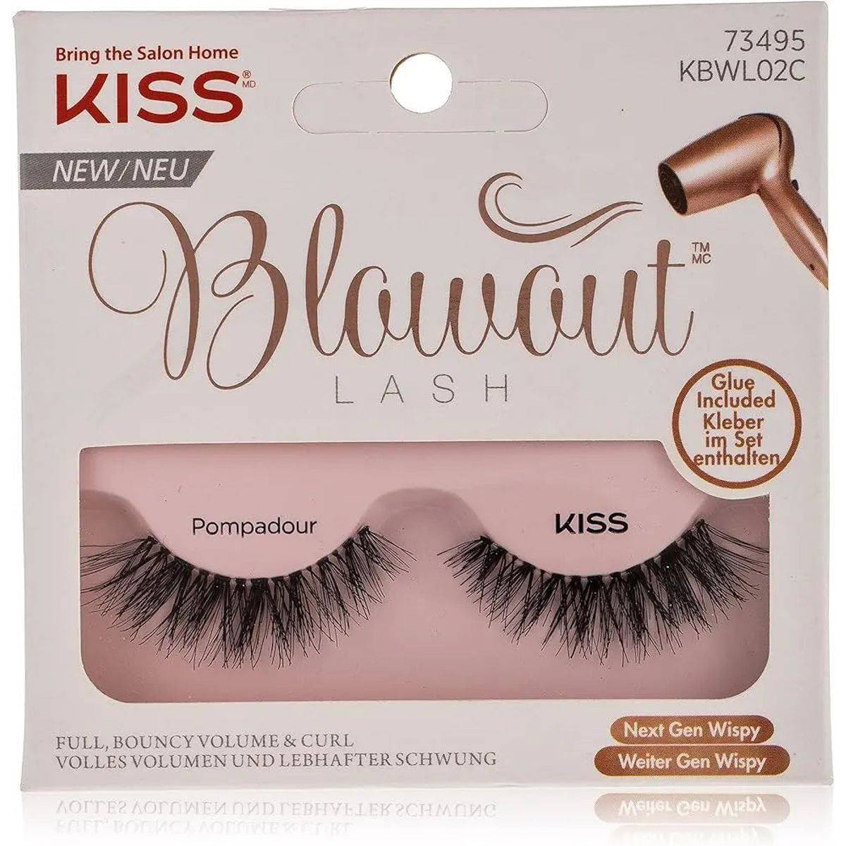 Kiss False Eyelash KBWL02C Blowout Lash Pompadour 1 Pair