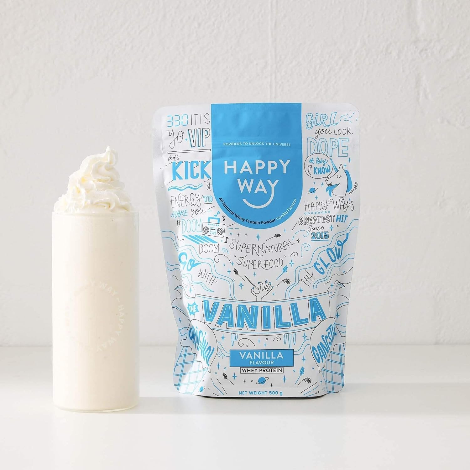 Happy Way Whey Protein Powder Vanilla 500g