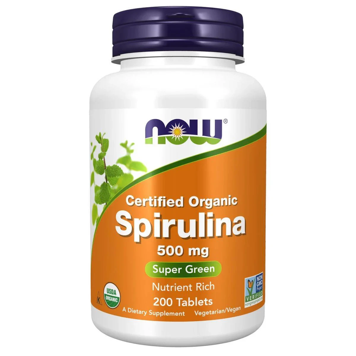 Now Spirulina 500mg 200 Tablets