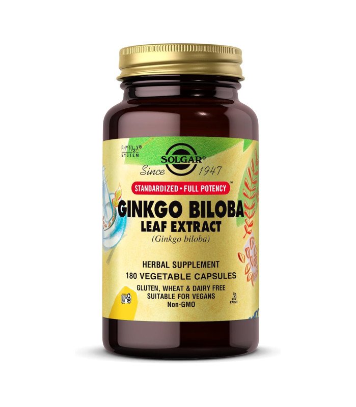 Solgar Full Potency Ginkgo Biloba Leaf Extract 180 VegeCapsules