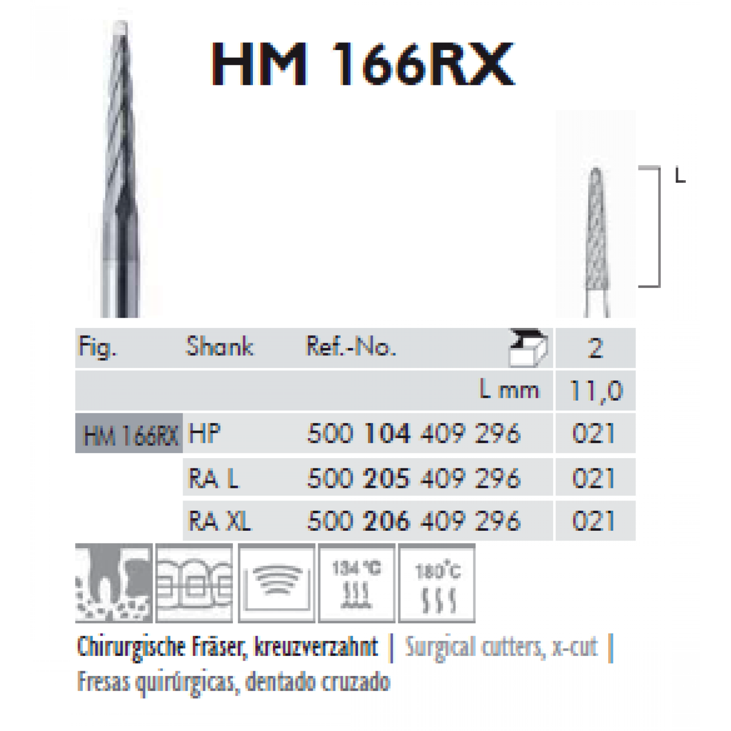 CARBIDE ORAL SURGERY HM-166RX