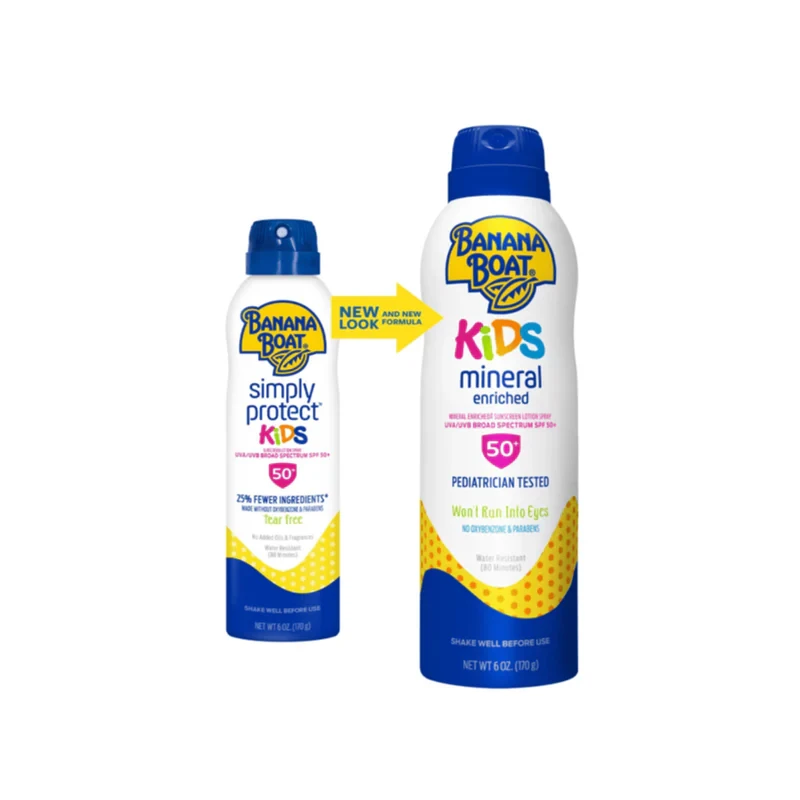 Banana Boat Simply Protect Kids Sunscreen Lotion Spray SPF50 170g