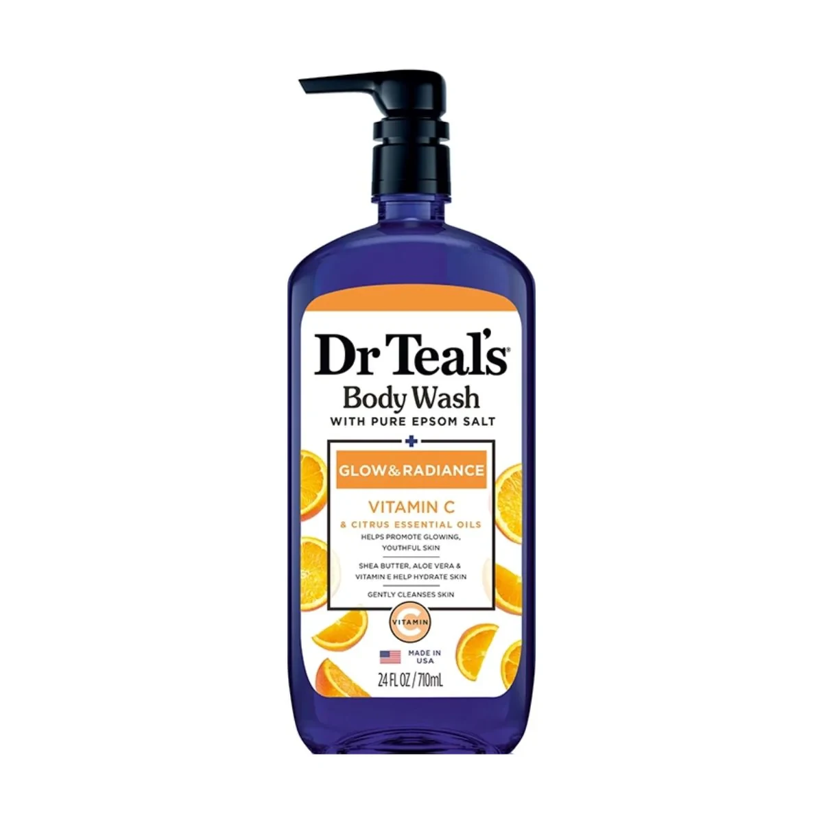 Dr Teals Body Wash With Pure Epsom Salt Glow & Radiance 710ml