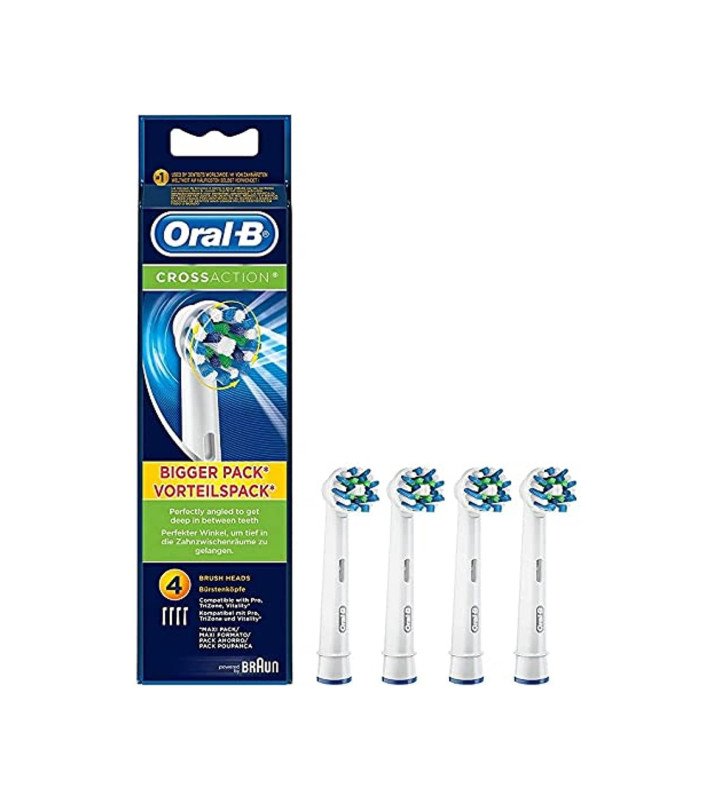 Oral B Replacement Brush Heads Cross Action EB50 Black Edition 4 Packs