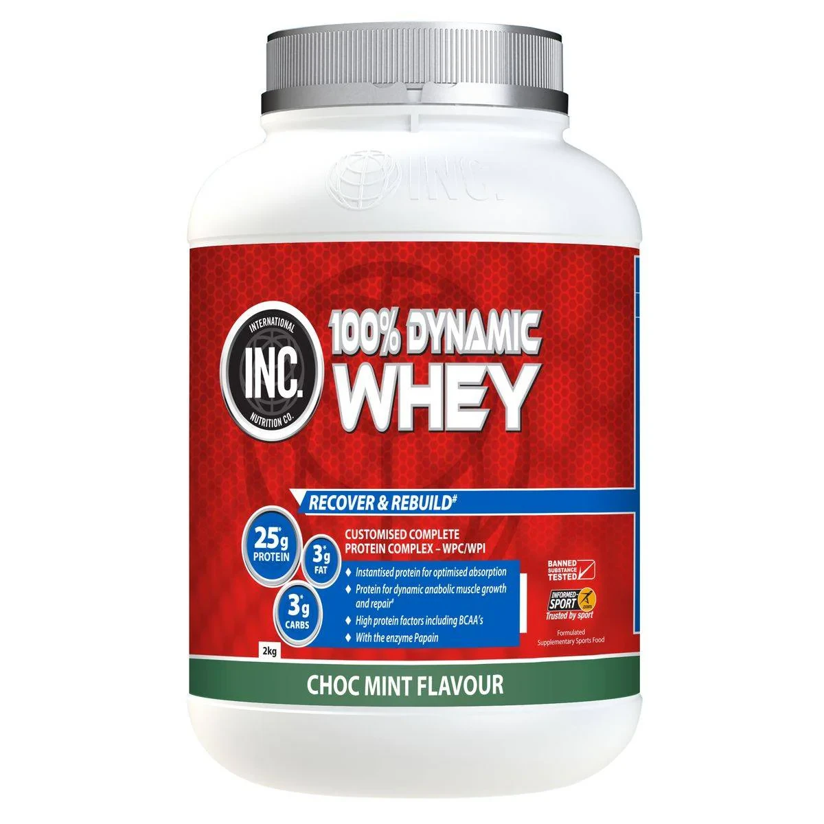 INC 100 Dynamic Whey Choc Mint 2kg