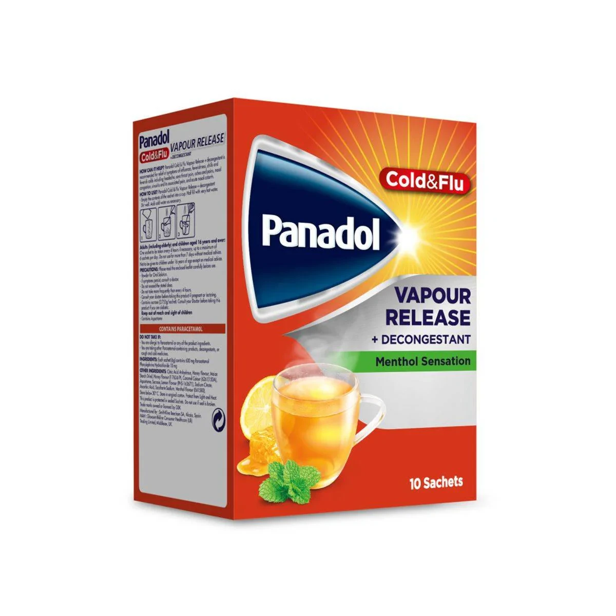 Panadol Cold & Flu Vapour Release 10 Sachets