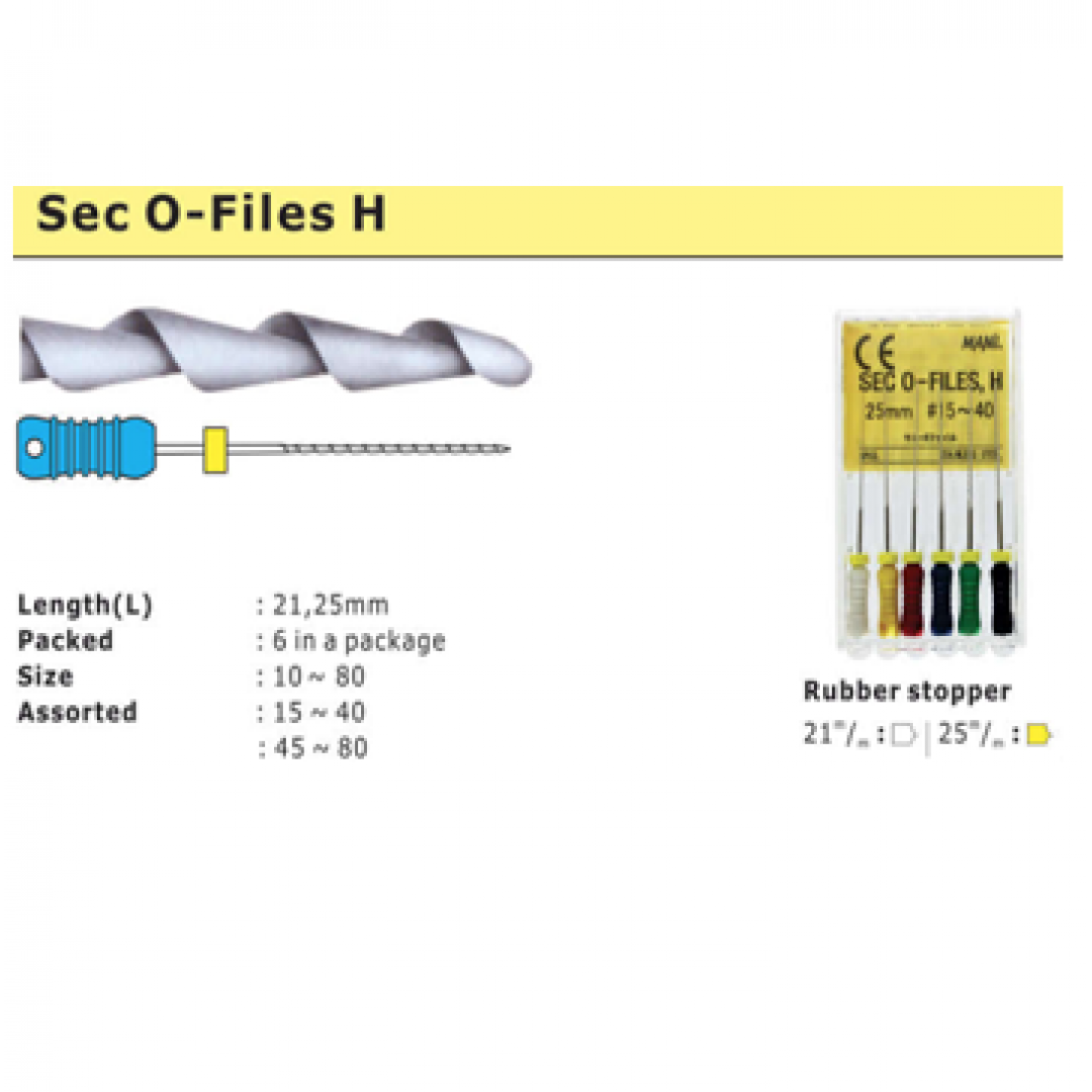 SEC O FILE – H – 25mm PK/6