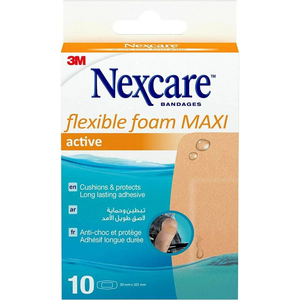 Nexcare Bandages Active 360 Maxi 60x89mm 10 Plasters